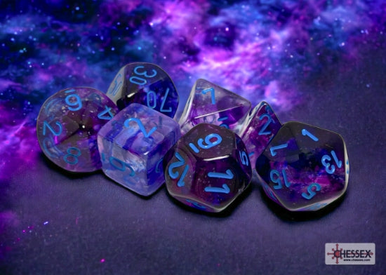 Chessex Nebula Nocturnal/blue Luminary Polyhedral 7-Dice Set - alternate product view
