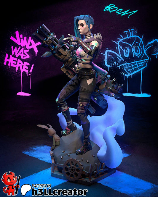 Jinx Figure - Arcane - resin tabletop miniature alternate angle
