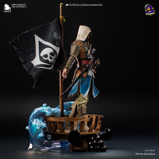 Edward Kenway Assassin's Creed Black Flag Figure - resin tabletop miniature alternate angle