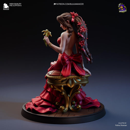 Aerith Figure - Final Fantasy VII - resin tabletop miniature alternate angle