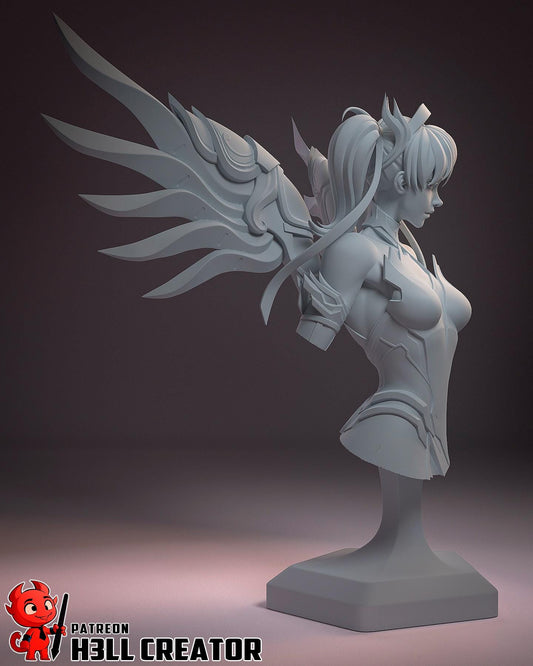 Mercy Bust - Overwatch - resin tabletop miniature alternate angle