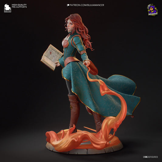 Triss Merigold The Witcher Figure - resin tabletop miniature alternate angle