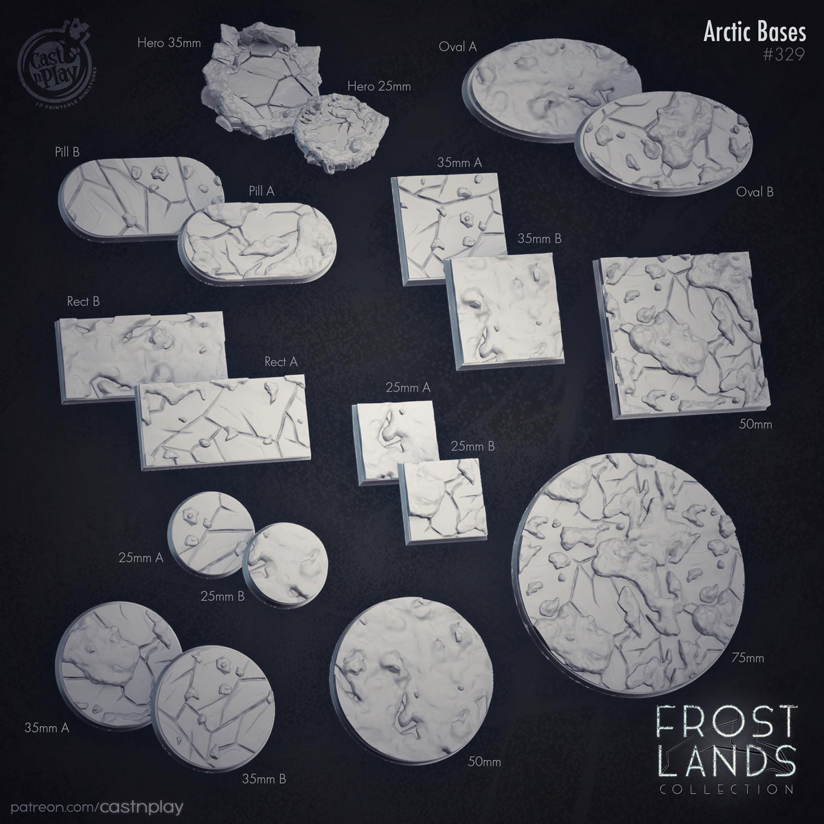 Frost Lands Arctic Bases - resin tabletop miniature front view