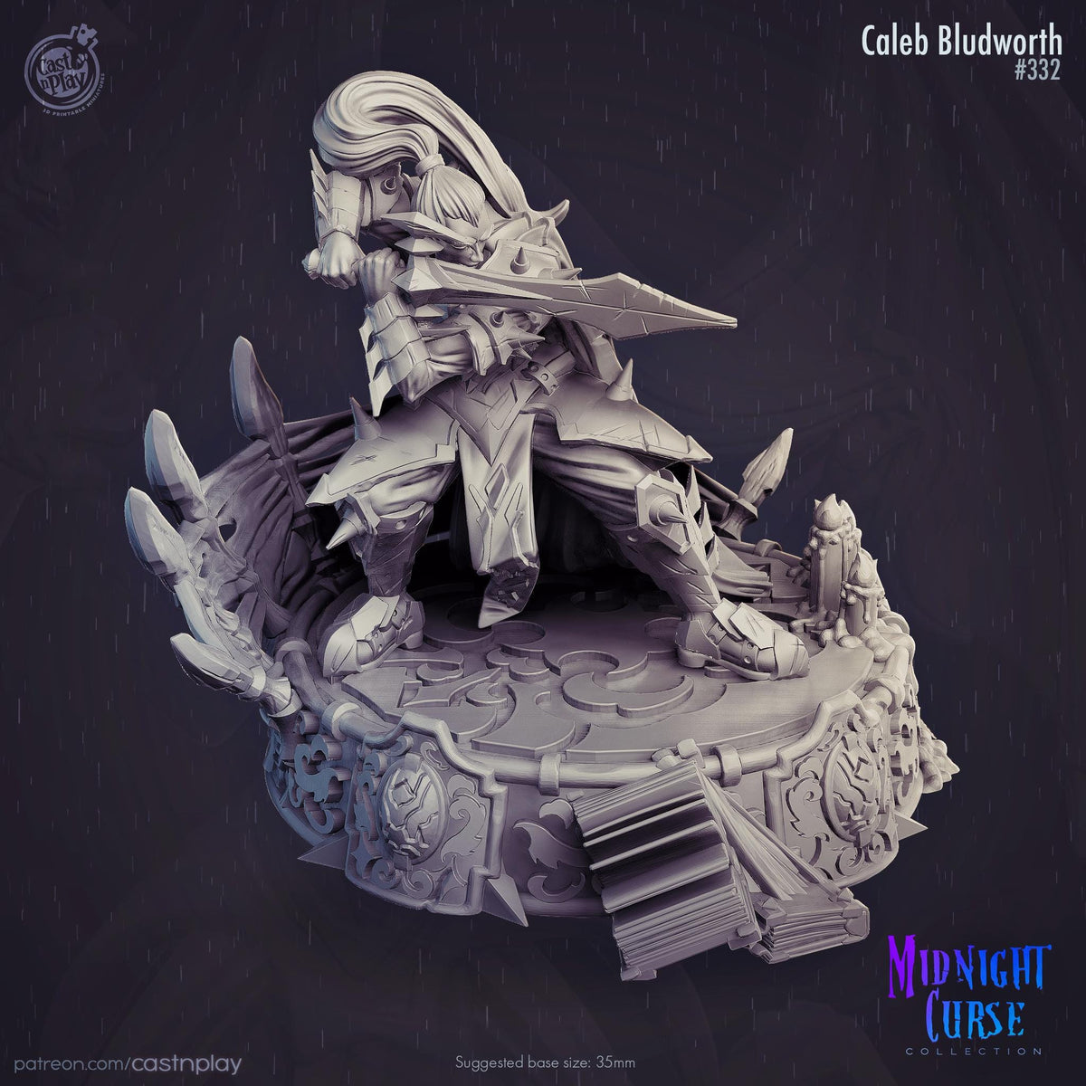 Paladin Miniature - resin tabletop miniature front view