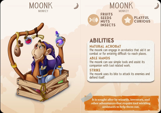 Monkey Animal Companion Miniature - resin tabletop miniature alternate angle