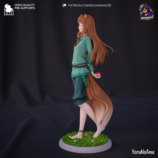 Holo Spice and Wolf Figure - resin tabletop miniature alternate angle