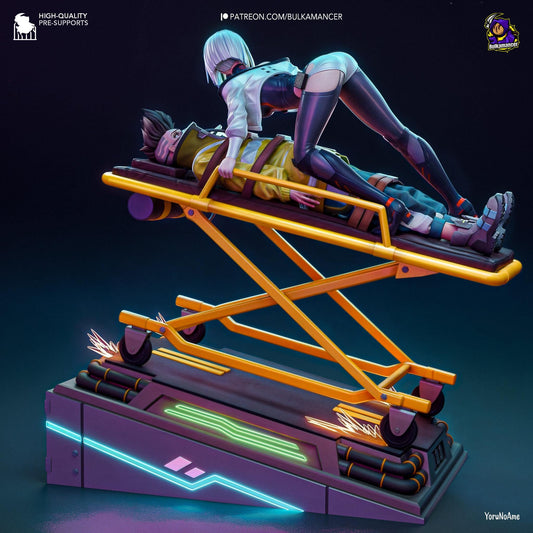 Lucy Figure - Cyberpunk: Edgerunners - resin tabletop miniature alternate angle
