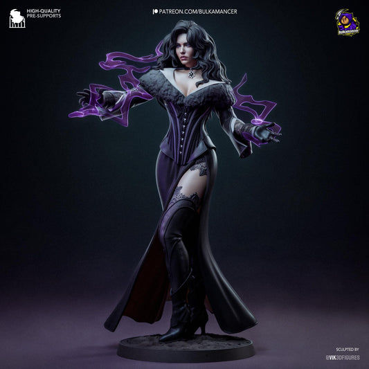 Yennefer The Witcher Figure - resin tabletop miniature alternate angle