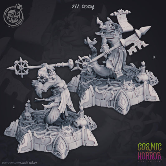 Demon Cultist Miniature - resin tabletop miniature alternate angle