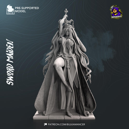 Sword Maiden Figure - Goblin Slayer - resin tabletop miniature alternate angle