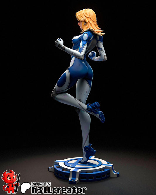 Invisible Woman Figure - Marvel Rivals - resin tabletop miniature alternate angle