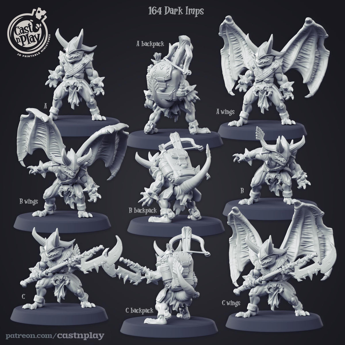 Imp Enemy Miniature - resin tabletop miniature front view