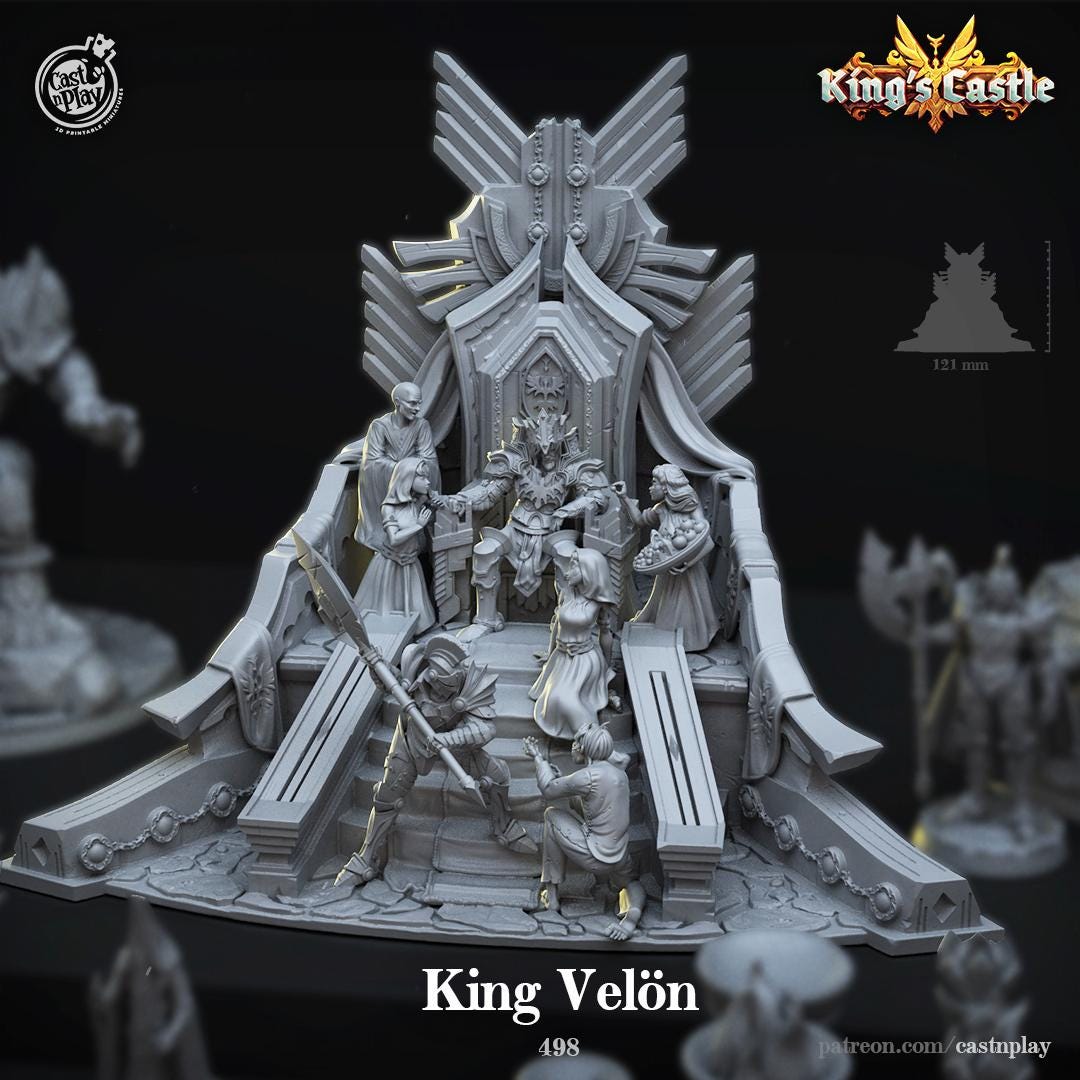 King Diorama Miniature - resin tabletop miniature front view