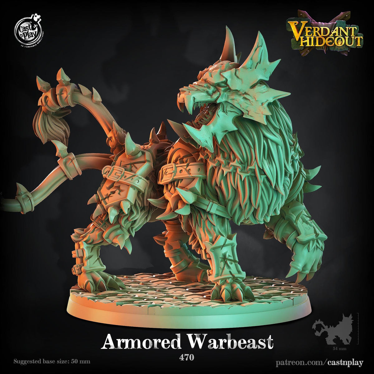 Animal Companion Miniature - resin tabletop miniature front view