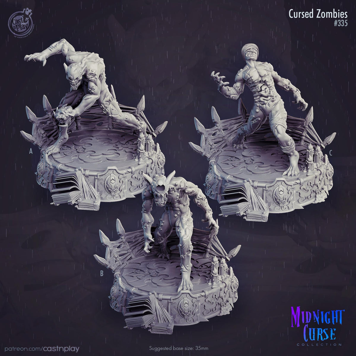 Undead Miniature - resin tabletop miniature front view