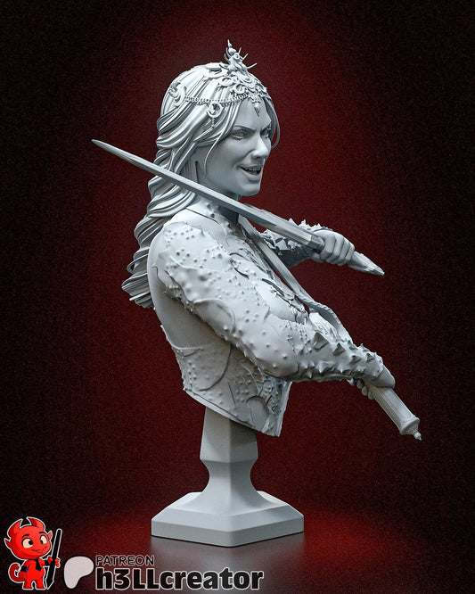 Orin Bust - Baldur's Gate 3 - resin tabletop miniature alternate angle