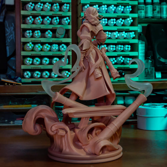 Miss Fortune Ruined King Figure - League of Legends - resin tabletop miniature alternate angle