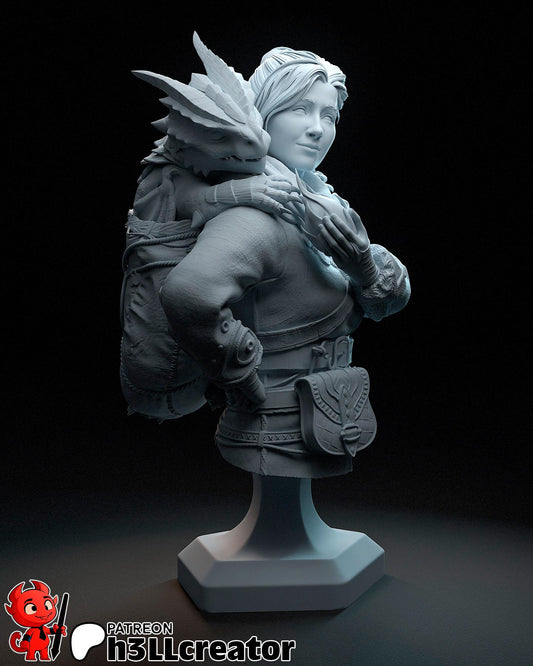 Zoe Split Fiction Bust - resin tabletop miniature alternate angle