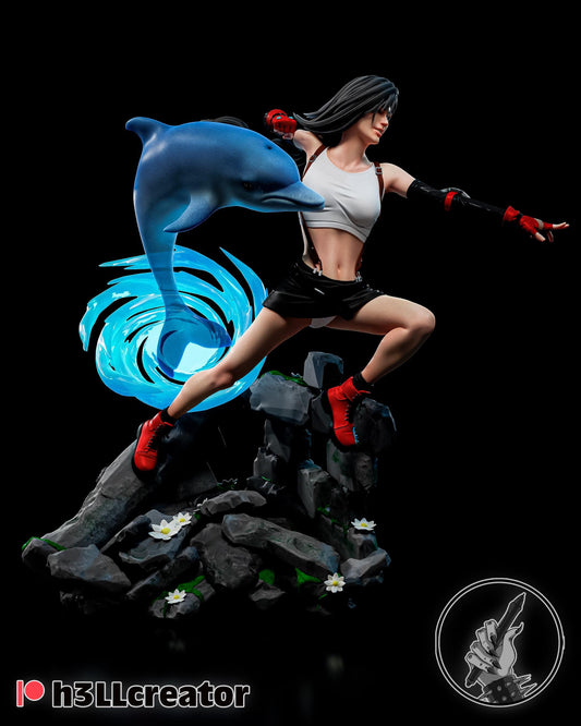 Tifa Lockhart Figure - Final Fantasy VII - resin tabletop miniature alternate angle