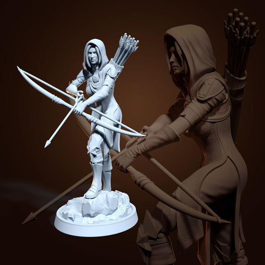 Leliana Dragon Age Figure - resin tabletop miniature alternate angle