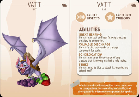 Bat Animal Companion Miniature - resin tabletop miniature alternate angle