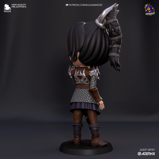 Shadowheart Chibi Figure - Baldur's Gate 3 - resin tabletop miniature alternate angle