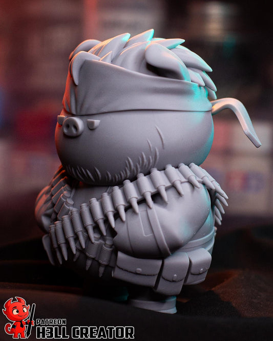 Solid Snake Metal Gear Solid Chibi Figure - resin tabletop miniature alternate angle