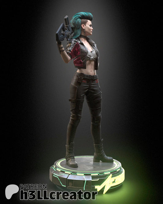 Rogue Amendiares Figure - Cyberpunk 2077 - resin tabletop miniature alternate angle