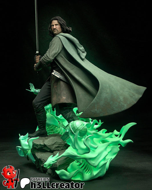 Aragorn Figure - The Lord of the Rings - resin tabletop miniature alternate angle
