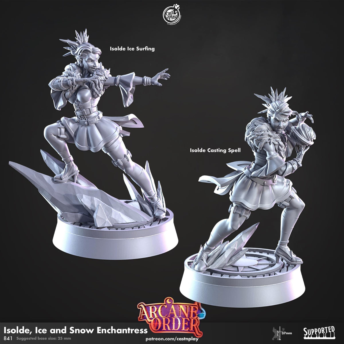 Sorcerer Miniature - resin tabletop miniature front view