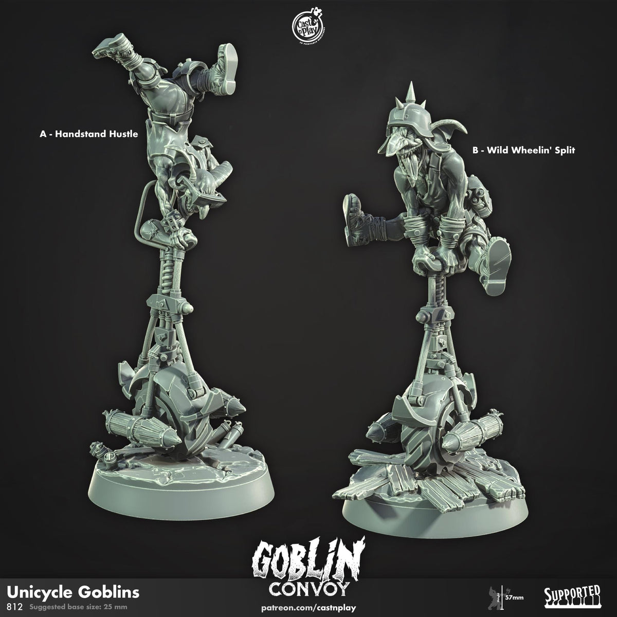 Goblin Performer Miniature - resin tabletop miniature front view