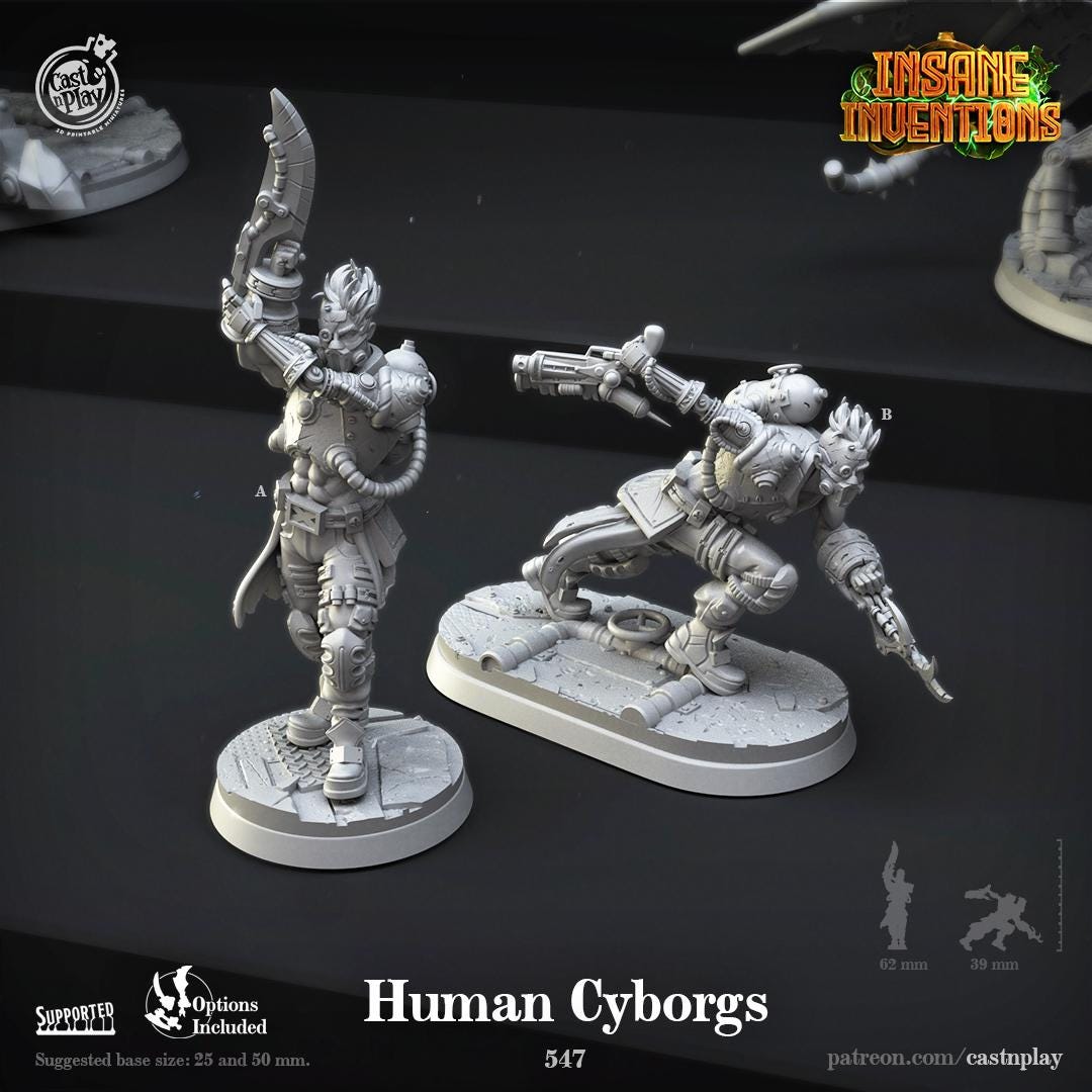 Warforged Rogue Miniature - resin tabletop miniature front view
