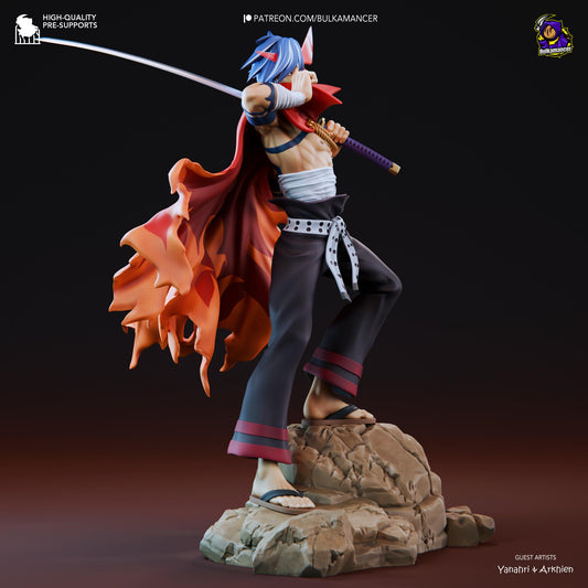 Kamina Gurren Lagann Figure - resin tabletop miniature alternate angle