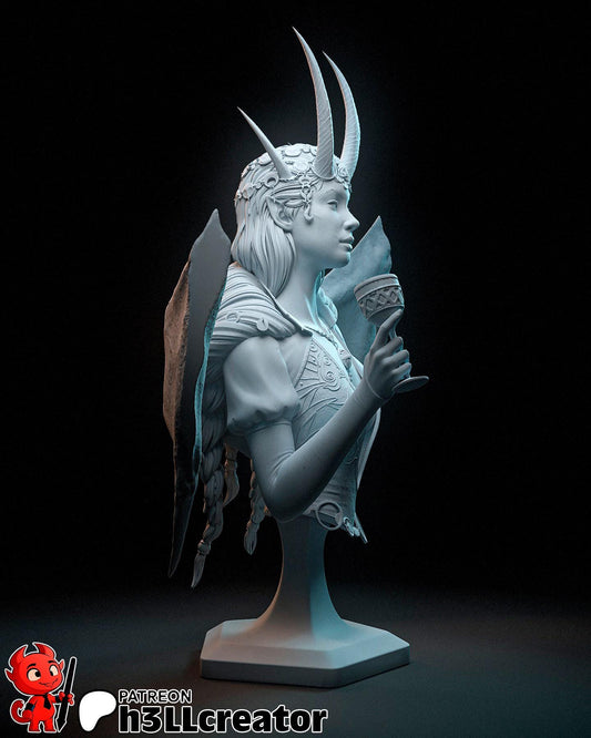Mizora Bust - Baldur's Gate 3 - resin tabletop miniature alternate angle