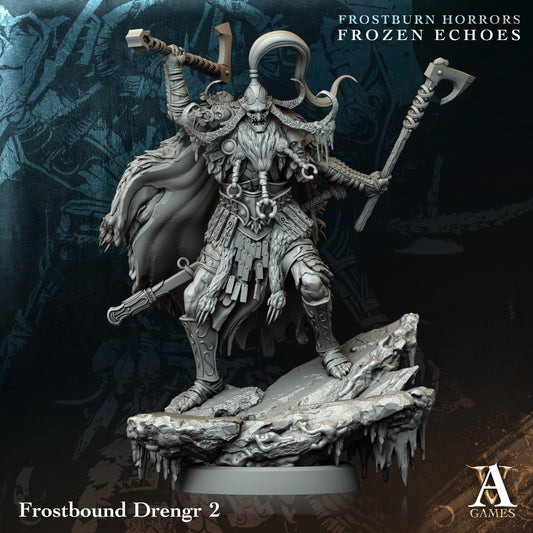 Frostbound Drengr Fantasy Miniatures - resin tabletop miniature alternate angle