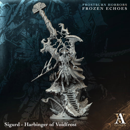 Sigurd Harbinger of Voidfrost Fantasy Miniatures - resin tabletop miniature alternate angle