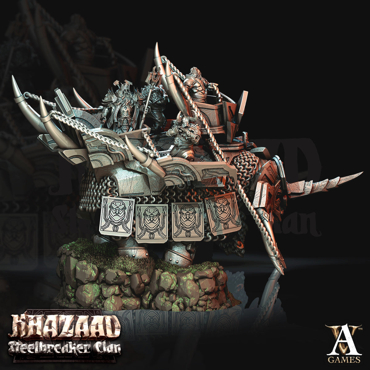 War Bjargan Dwarf Miniatures - 3D printed miniature detail view