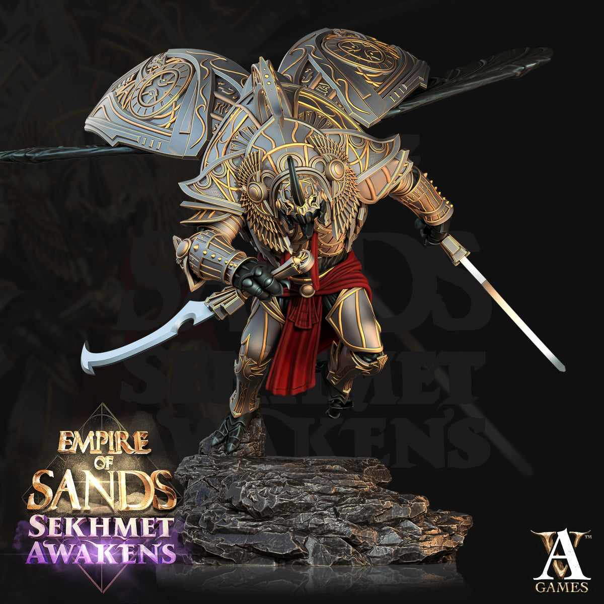 Golden Scarabs Egyptian Fantasy Miniatures - paintable tabletop miniature product view