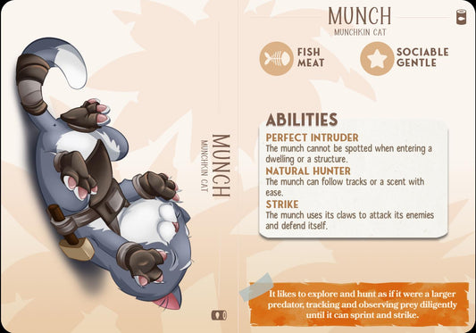 Munchkin Cat Animal Companion Miniature - resin tabletop miniature alternate angle