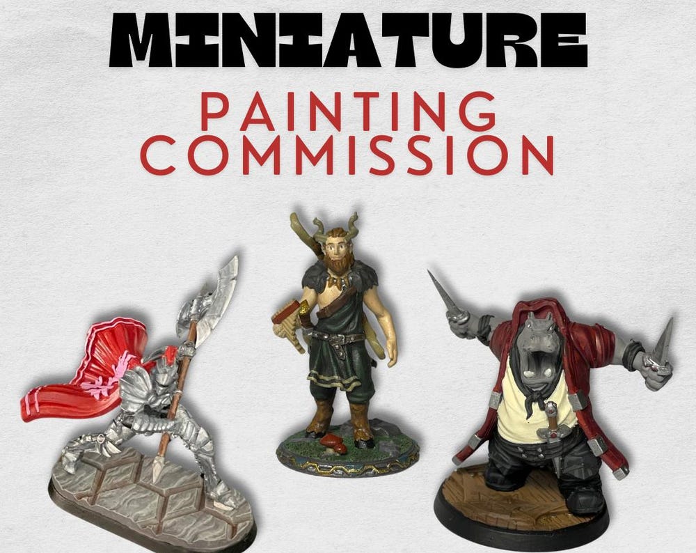 Miniature Painting Commission - resin tabletop miniature front view