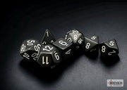Chessex Opaque Black/white Polyhedral 7-Dice Set
