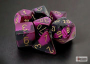 Chessex Gemini Black-Purple/gold Polyhedral 7-Dice Set