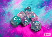 Chessex Nebula Wisteria/white Luminary Polyhedral 7-Dice Set