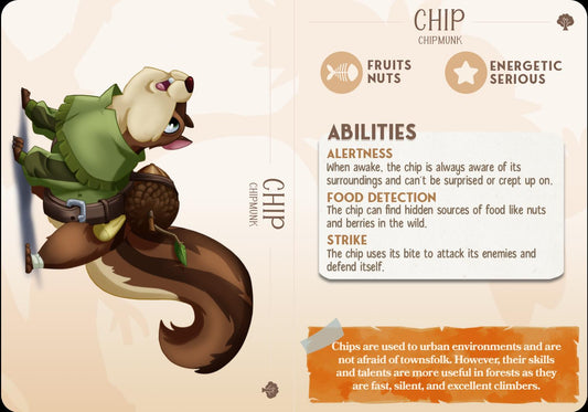 Chipmunk Animal Companion Miniature - resin tabletop miniature alternate angle
