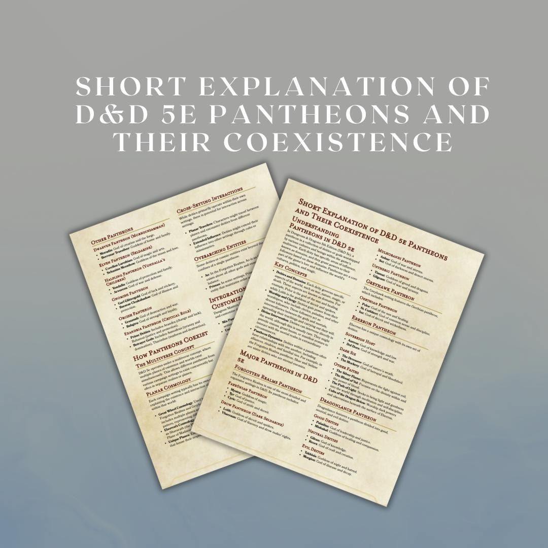 Short Explanation of Pantheons and Their Coexistence - digital download preview