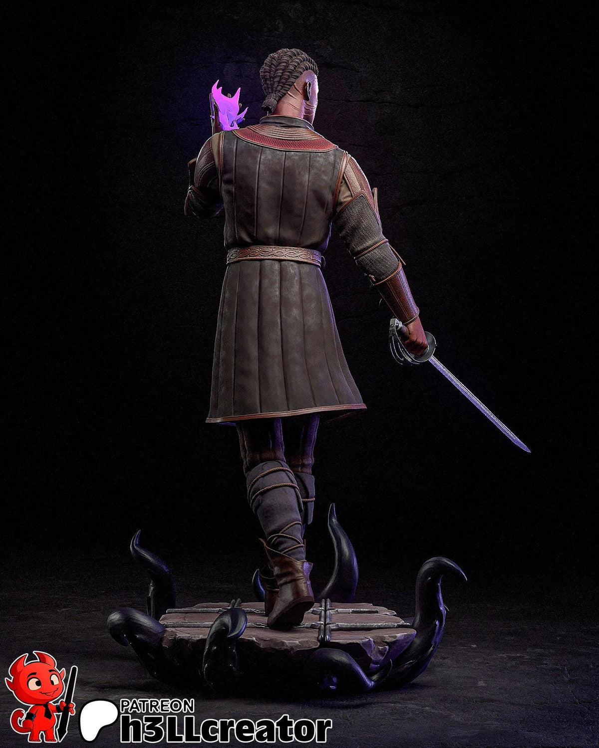 Wyll Figure - Baldur's Gate 3 - resin miniature view 6