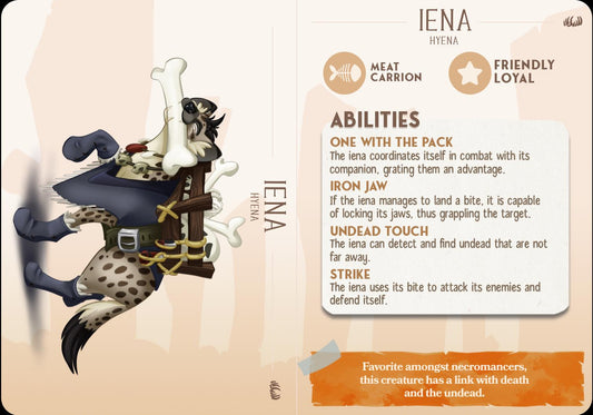 Hyena Animal Companion Miniature - resin tabletop miniature alternate angle