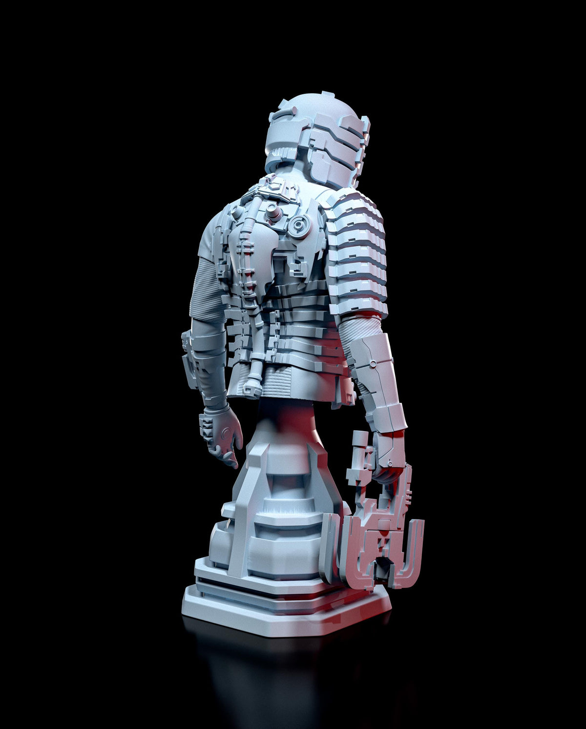 Isaac Clarke Dead Space Bust - 3D printed miniature detail view