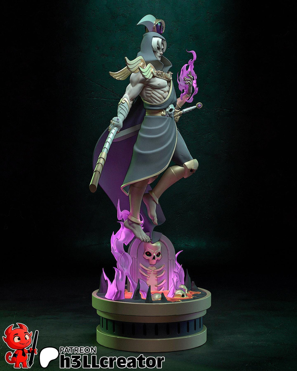 Thanatos Figure - Hades - 3D printed miniature detail view