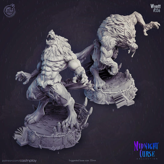 Warewolf Miniature - resin tabletop miniature front view